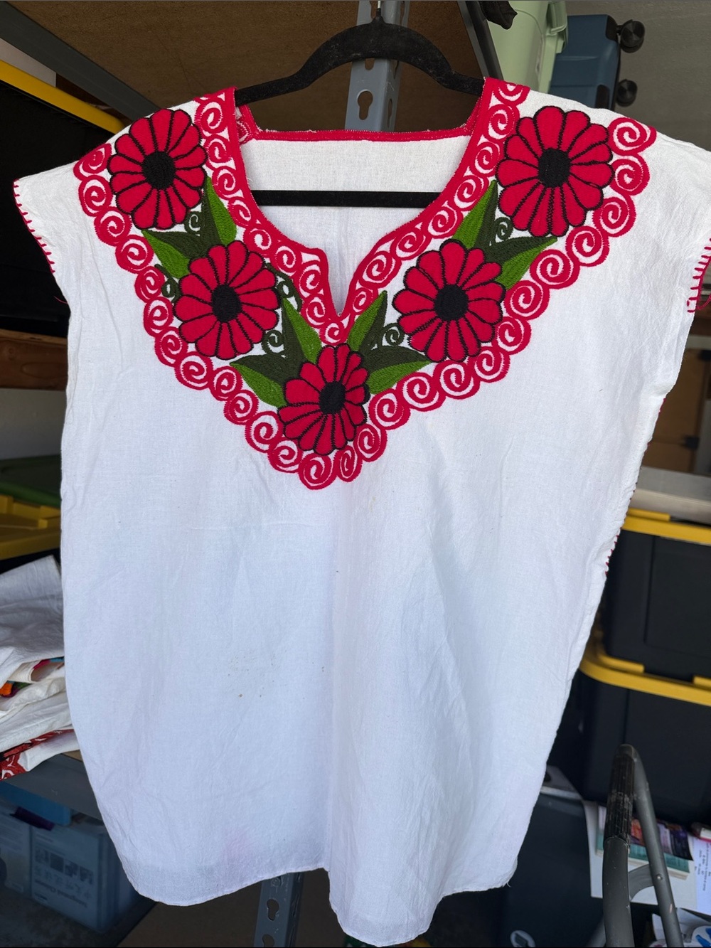 Handmade Chiapas Fuchsia Embroidered Blouse